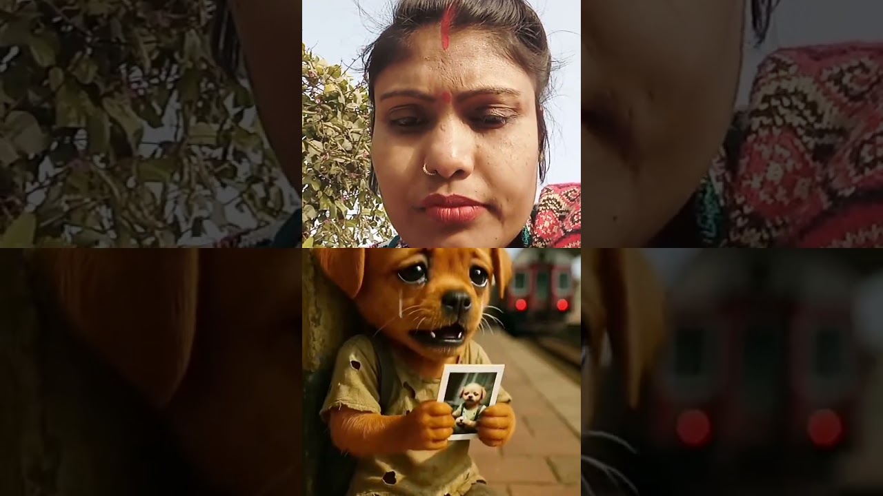 the poor puppy didnt have case to boy train 