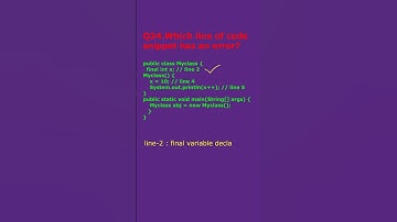 interview question 34. while line of code snippet has an error?  #coding #interviewquestions #viral