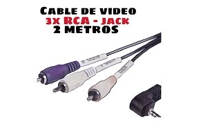 Cable de video AV JACK 3.5/M-RCA/M 2 metros negro Nanocable distribuido por CABLEPELADO ®
