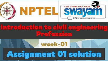 Introduction to civil engineering profession week 1 NPTEL assignment answer  | Jan 2025 |#nptel#key