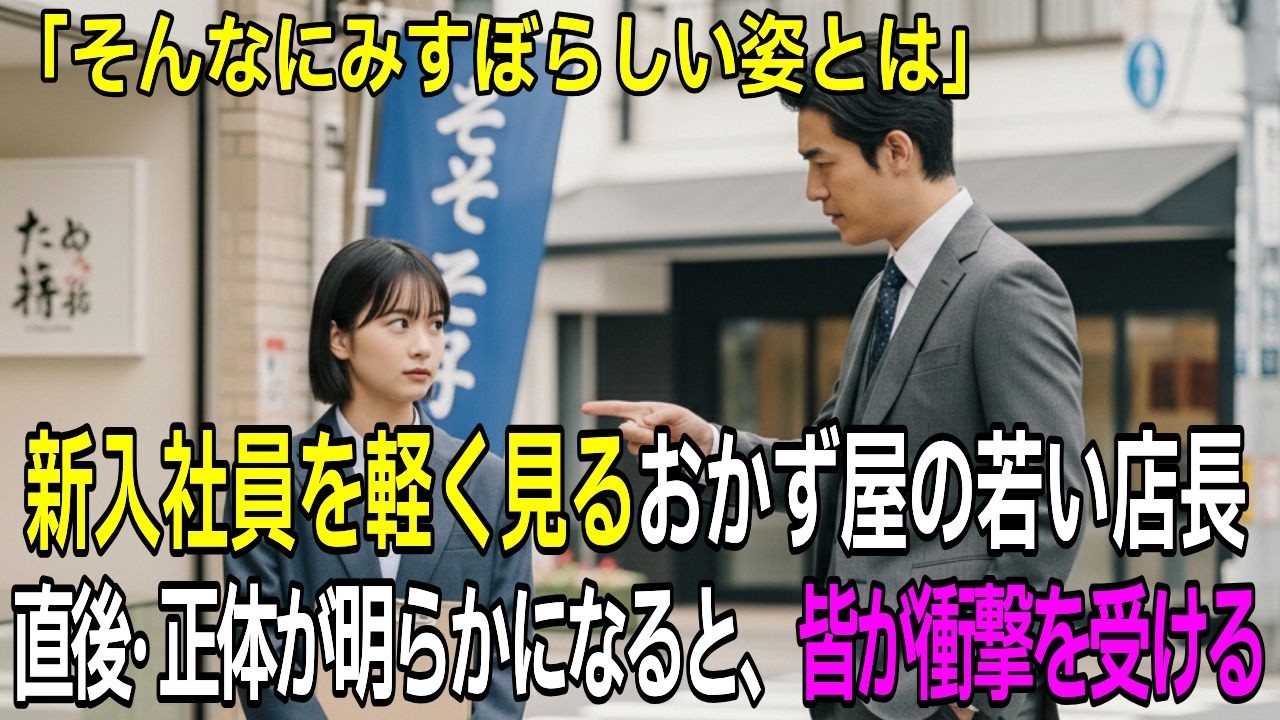 老舗商店街の新人女性を無視した惣菜屋の若手社長、直後、正体を知り顔面蒼白で崩れ落ちた衝撃の理由…【感動する話】【朗読】