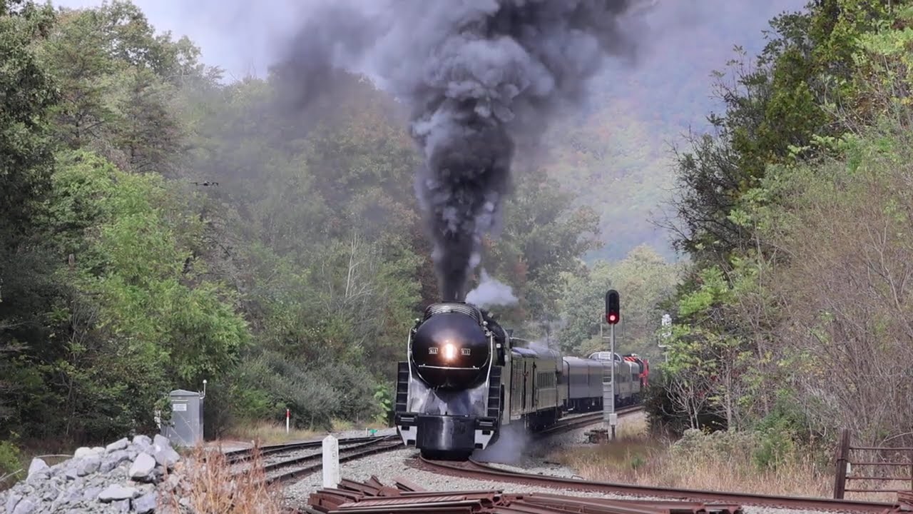 N&W J 611 - Shenandoah Valley Limited - Departing Goshen, VA - Sept 25, 2025