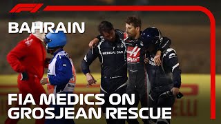 Thumbnail FIA Medical Car Team Describe Grosjean Rescue | 2020 Bahrain Grand Prix