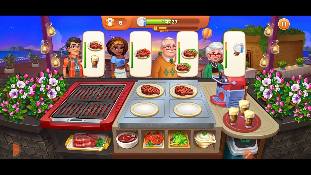 Jogando Cozinha Louca (Game - parte 2) - Fases 12 a 22 