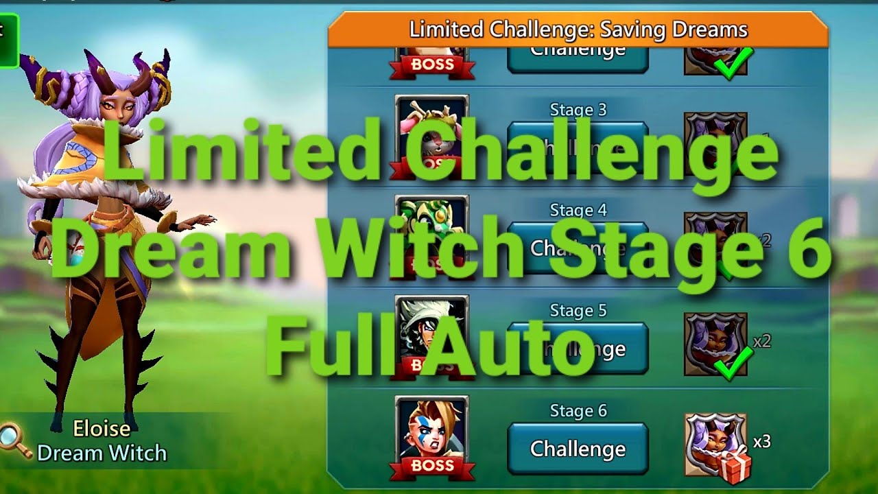 Limited Challenge Dream Witch Stage 6 Full Auto 