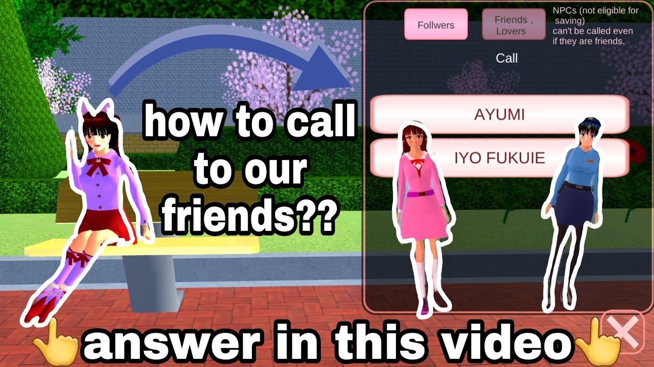how to call to our friends?? in Sakura School Simulator - YouTube