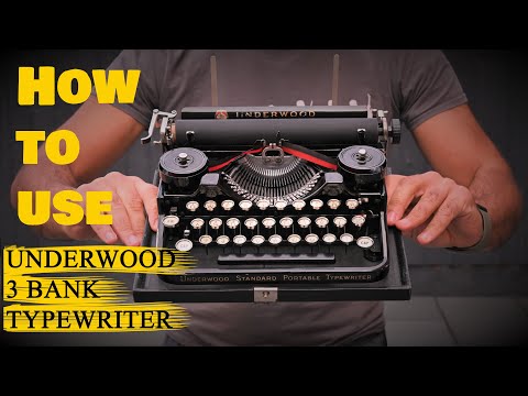 How to Use an Underwood 3 bank Standard portable Typewriter - Full detailed & clear Tutorial