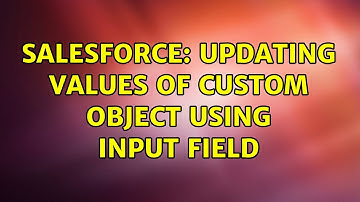 Salesforce: Updating values of custom object using Input field