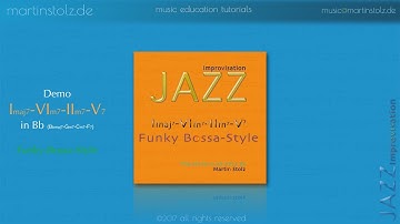 Imaj7-VIm7-IIm7-V7 Funky-Bossa Play-Along in Bb Demo