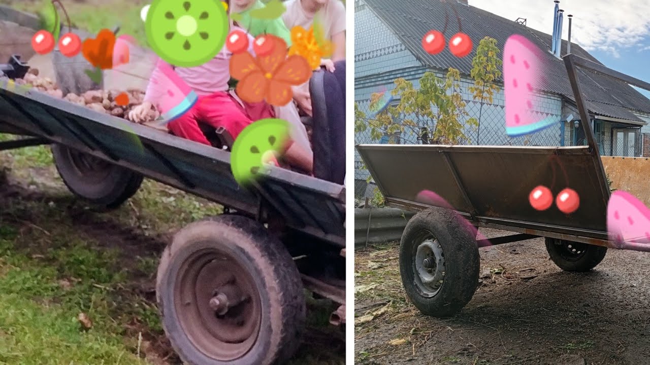 Переробили кінний віз (підводу) на прицеп до мотоблока.Що з цього вийшло.