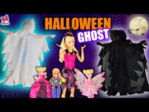 HALLOWEEN BARBIE 👻 Who's the GHOST?? 👻 FULL of AMAZING COSTUMES!!!👻 -- English story for kids!
