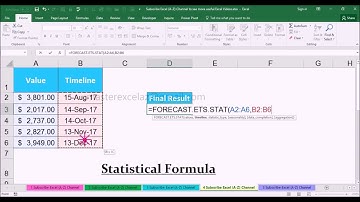 FORECAST.ETS.STAT Statistical Function with Example in MS Office Excel 2016