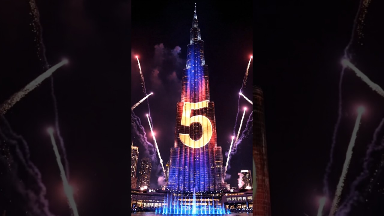 Burj Khalifa New Year Countdown 🔥 10 to 1Happy New Year 2026 🔥#happynewyear #2026 #newtrend#viral