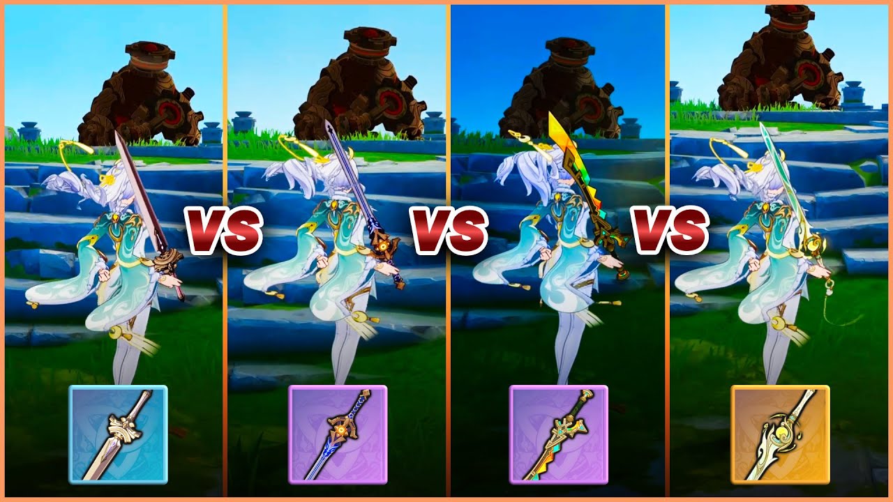 Zibai Weapon Comparison | Cinnabar vs HoD vs Flute vs Moonshard | Genshin Impact