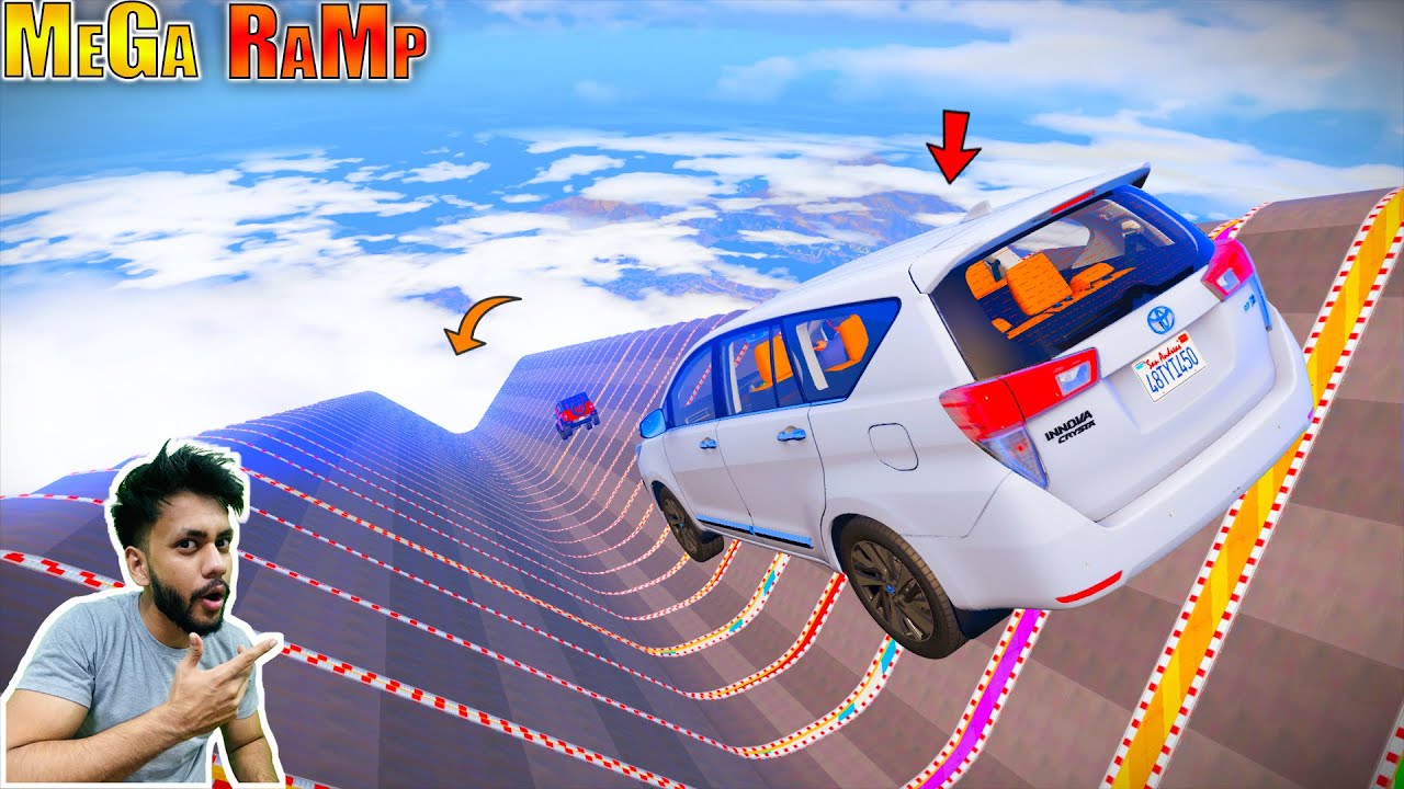 Indian Cars Vs Most Dangerous Mega Ramp GTA 5 YouTube