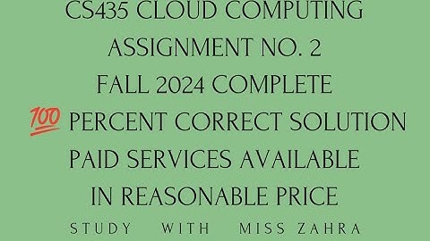 cs435 assignment 2  2024 cs435 cloud computing assignment 2 Fall 2024 |cs435 assignment 2 solution