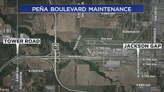Prepare for overnight construction work on Peña Boulevard