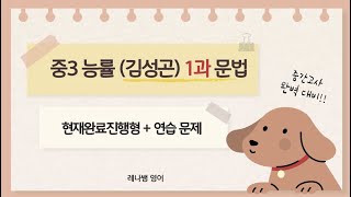 중3 능률 김성곤 1과 문법 (1) - 현재완료진행형 개념 정리 & 연습 문제 풀이 (이것만 알면 끝 👍🏻👍🏻)