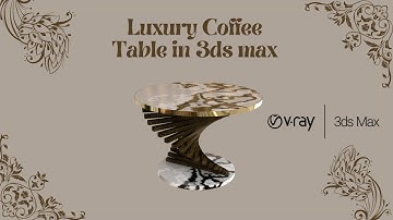 Coffee table In 3ds max | Perline marble V-ray material | Array | 2d shape in 3ds max | @zna_studio