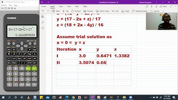 GAUSS SEIDAL  METHOD CALCULATOR TUTORIAL