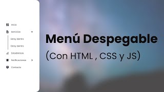 Como CREAR un MENÚ DESPLEGABLE con HTML CSS y JS