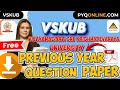 VSKUB Vijayanagara Sri Krishnadevaraya University Free previous year question paper l vskub.com