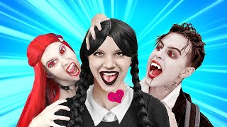 Wednesday Addams Were Adopted By VAMPIRE Family || Rich VS Poor Parenting Hacks by Bla Bla Jam!