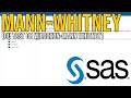 Faire le Test de Mann-Whitney sur SAS (PROC NPAR1WAY)