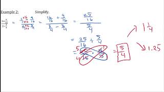 Section 7. 7 Simplifying Complex Fractions