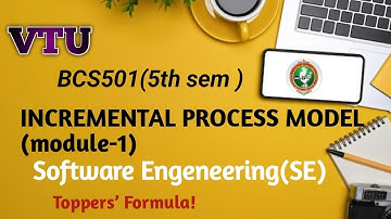 BCS501 Software Engineering – incremental process model |important concept|Module 1