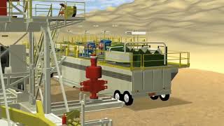 3D animation production for the full-process animation demonstration of drilling rig reloc