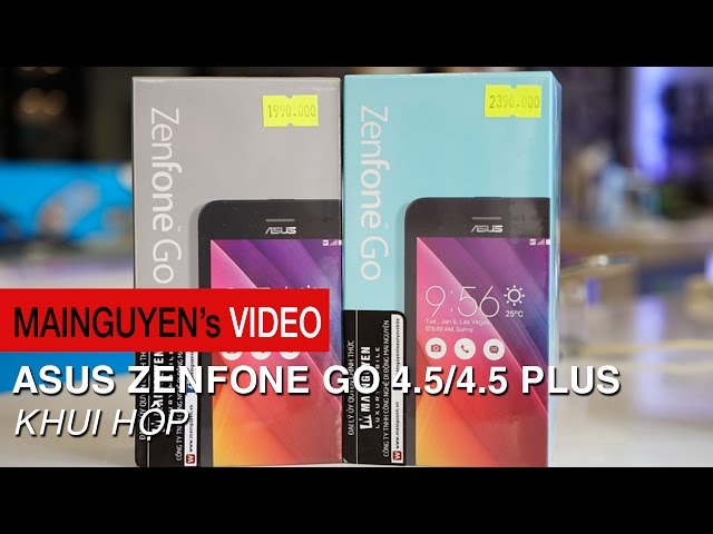 Khui hộp ASUS Zenfone Go 4.5/4.5 Plus: Smartphone giá rẻ, màu sắc hiện đại