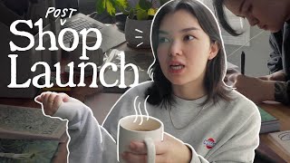 I launched my art shop!! ✮⋆˙ | ep.5 ➛ how it went & other reflections (chatty)