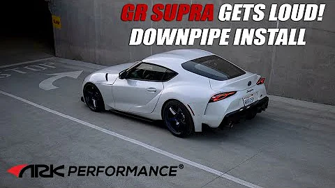HOW TO INSTALL GR SUPRA DOWNPIPE! CRAZY GUNSHOTS