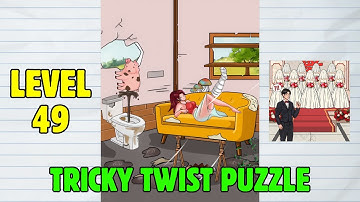 Tricky Twist Puzzle Game Level 49: Beauty and Pig Solution