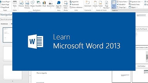 Microsoft office 2013 -Word 2013  training "Quick Start"