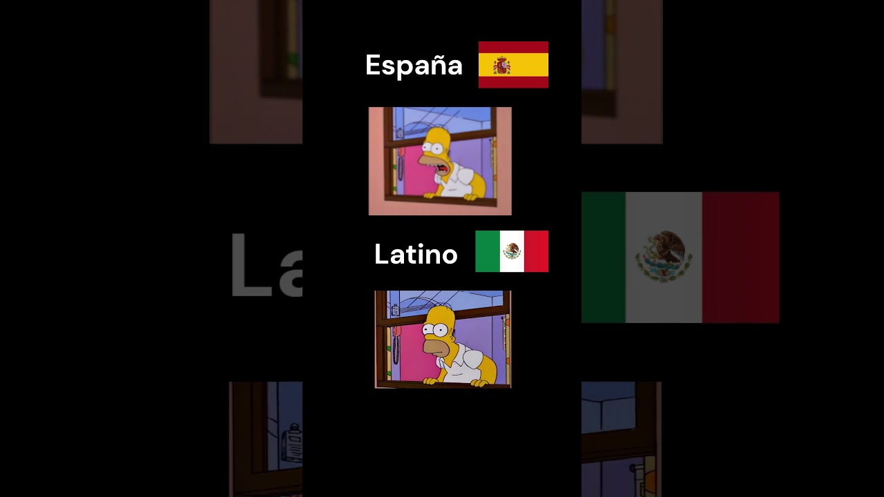 Homer/Homero llama a Milhouse en Español latino vs Español España
