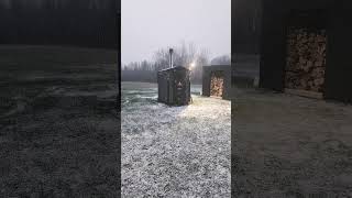 Cold and snowing. #farmhouse #snow #snowfall #minnesota