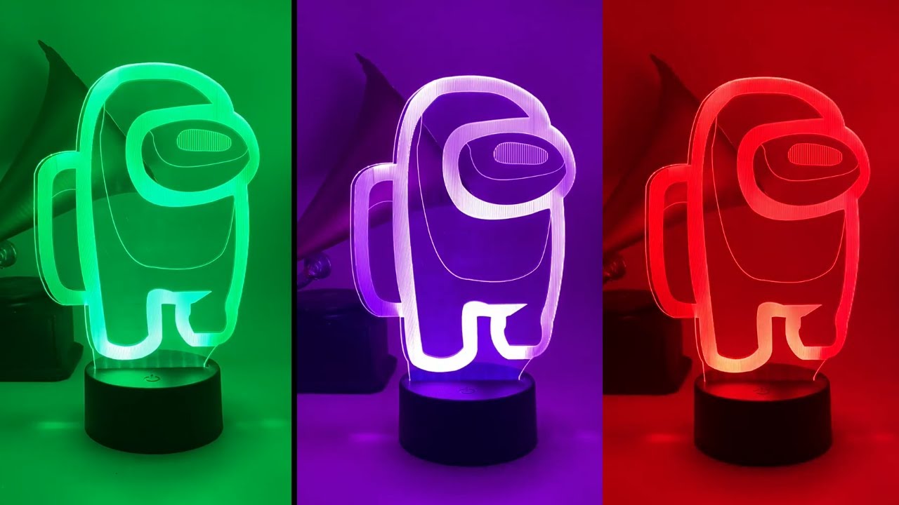 3D LED Among Us Game Nachtlicht Tisch Schreibtischlampe Kinder Geschenk Dekor DE 