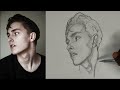 Portrait drawing techniques Loomis Method easy