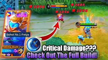 FREYA CRITICAL DAMAGE BUILD🔥BROKEN BUILD| TOO OP|TOP GLOBAL FREYA