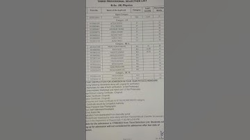 Dr shyama Prasad Mukherjee University || 3rd selection list of physics B.Sc 2023