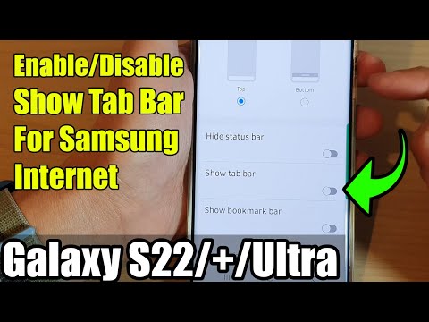 Galaxy S22/S22+/Ultra: How to Enable/Disable Show Tab Bar For Samsung Internet