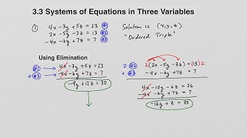 3.3, 3.6 & 3.7 (Systems of Linear Equations; Three Variables & Applications)