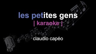 | karaoke | claudio capéo | les petites gens | paroles |