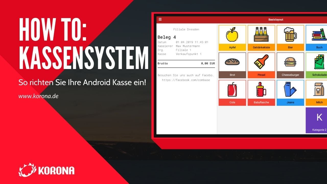 Android Kassensystem einrichten und bedienen (auf dem Verifone Carbon)