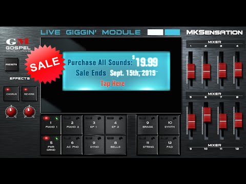 MKSensation for iPad - MKS Live Giggin&rsquo; Rompler Module for iPad