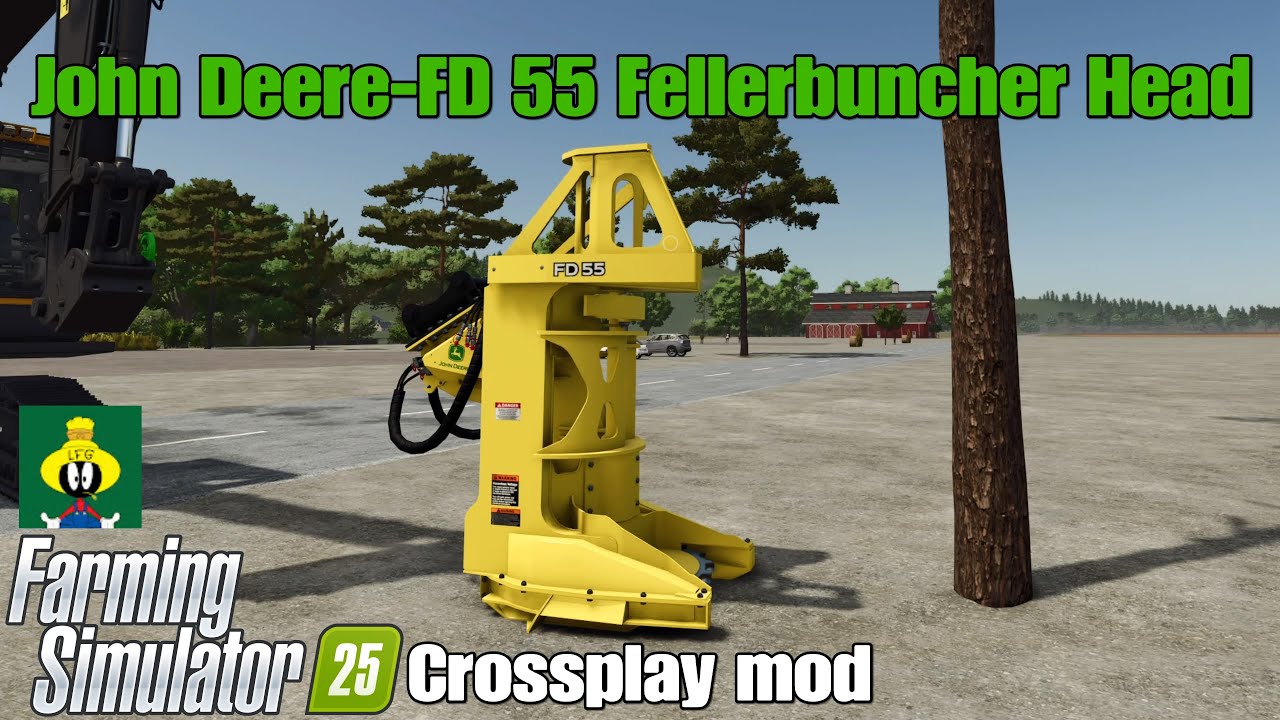 John Deere - FD 55 Fellerbuncher Head / FS25 crossplay mod - YouTube