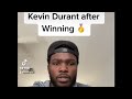 Kevin Durant after winning 🥇 #shorts