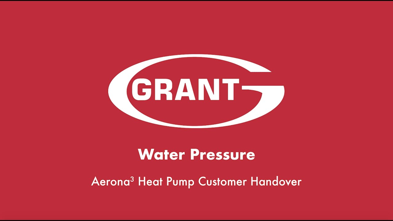 Water Pressure - Aerona3 Heat Pump Customer Handover